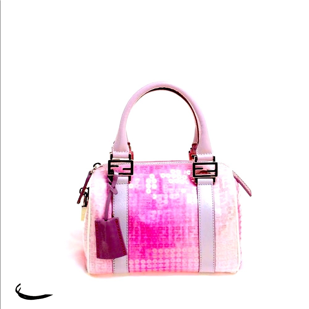 Fendi Limited Edition Vintage 1997 Pink Zucchino Sequins Mini Forever Bag - Picture 8 of 15